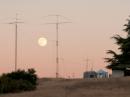 Moonrise over the WVARA Field Day site on Mora Hill (situated above the Silicon Valley)